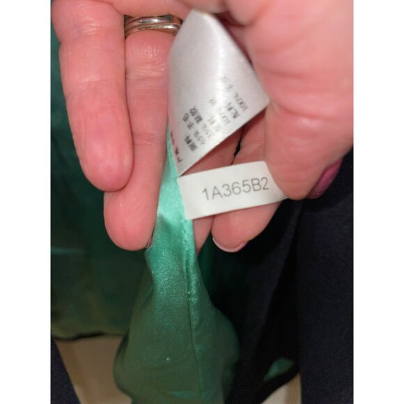 Shanghai Tang Womens Embellished Wool Coat with Leather Trim Black Size 4 - Picture 9 of 11